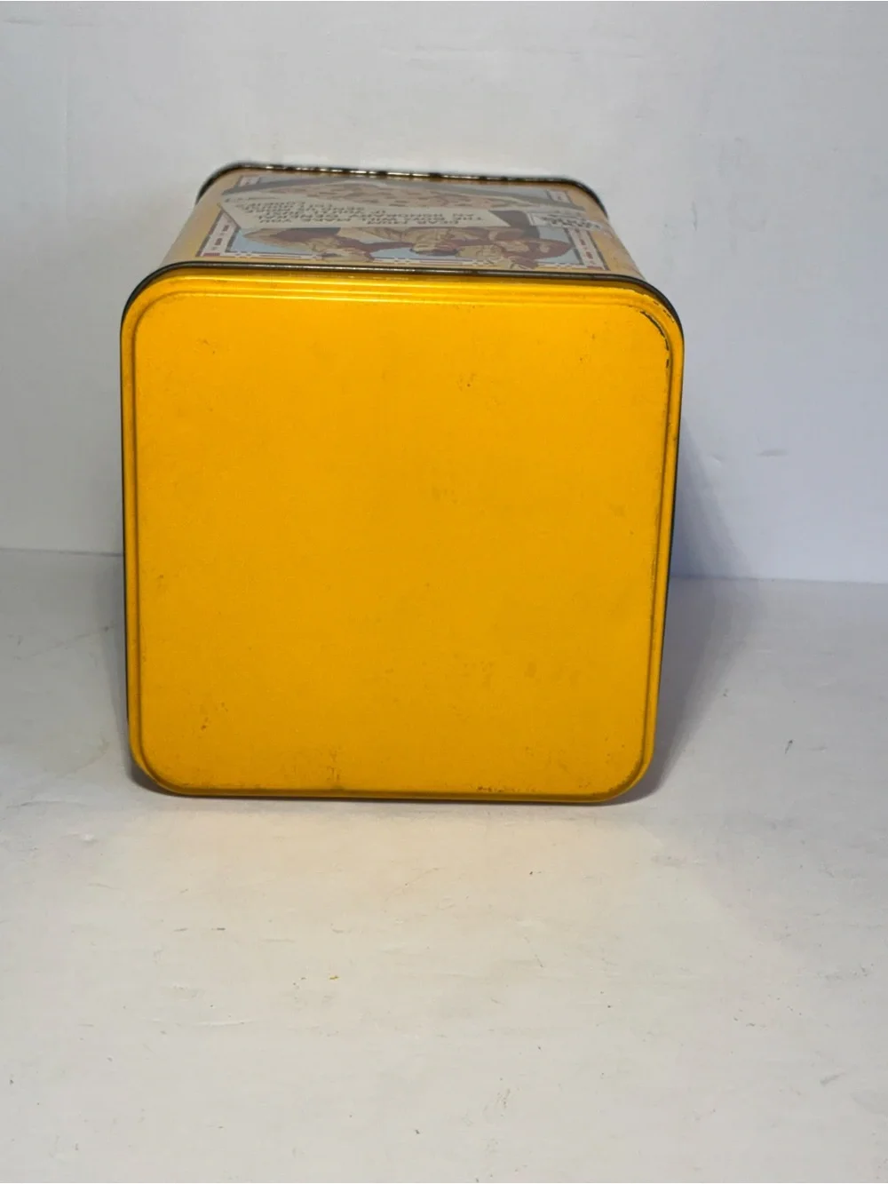 Vintage Nestlé Toll House Cookie Tin 1939 1942 1954 Yellow Metal Canister